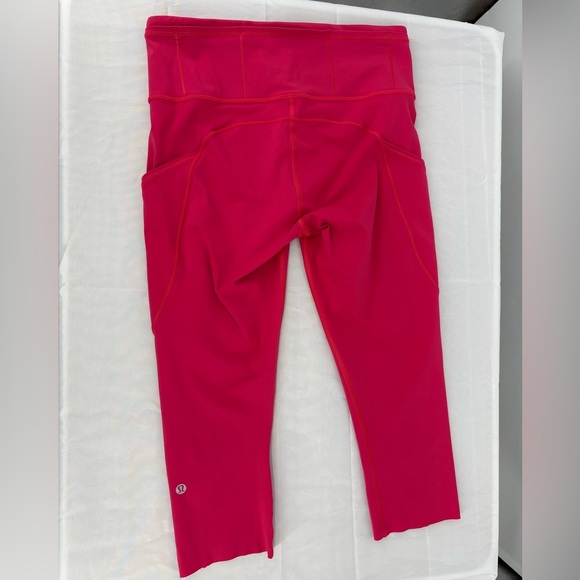 Lululemon Fast & Free Crop II *Nulux 19" Fuchsia Pink - Picture 2 of 11